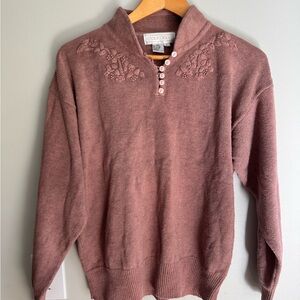 Women's Mauve Cowl Neck Sweater